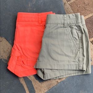 J Crew Chino Shorts - Lot of 2